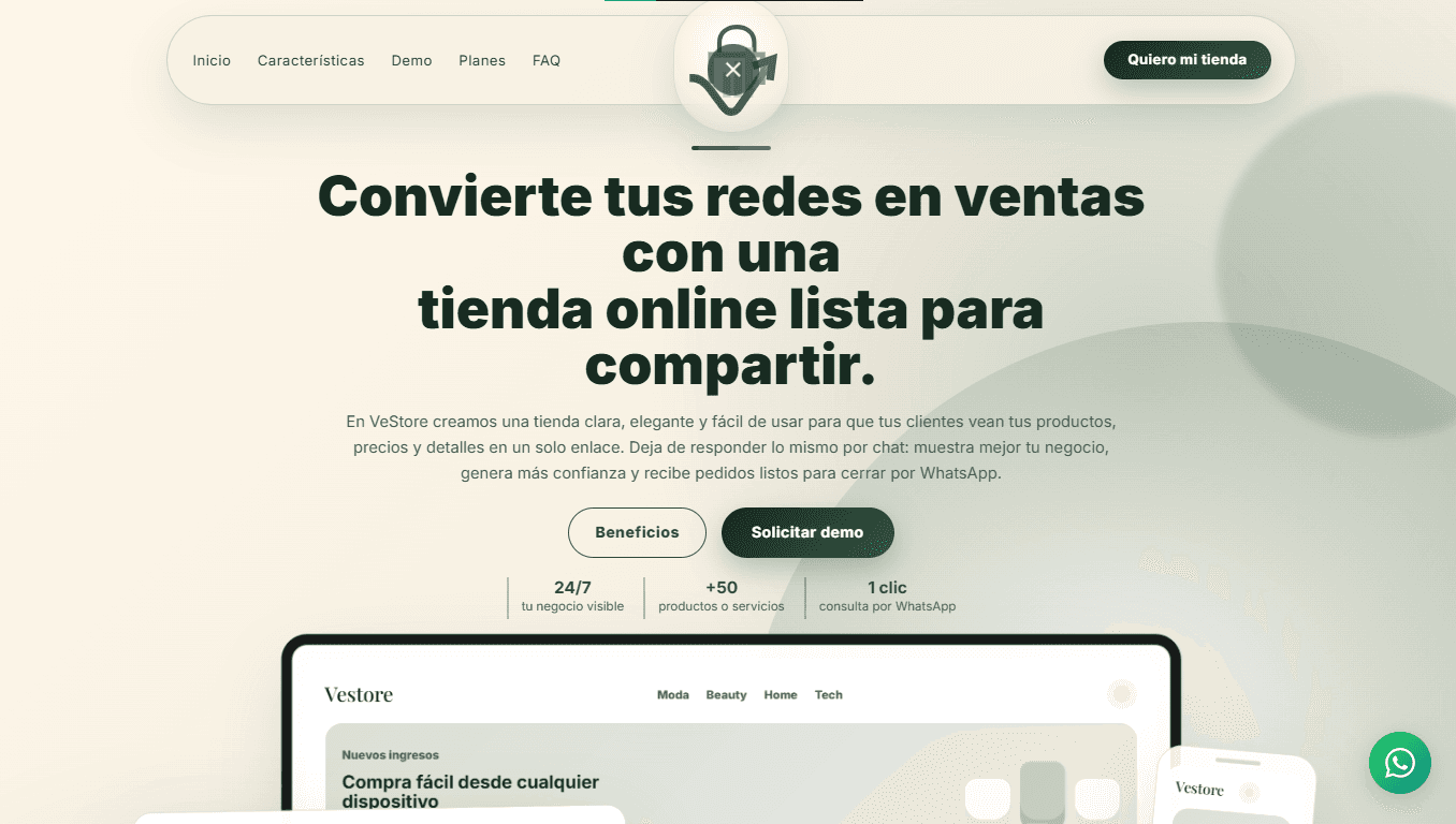 Vista previa de VeStore